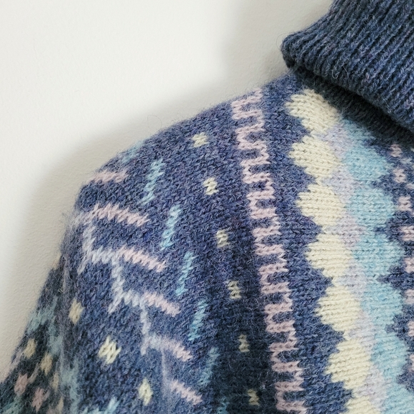 Vintage Fairisle Shetland Wool Dolman Sweater - S - Picture 3 of 11